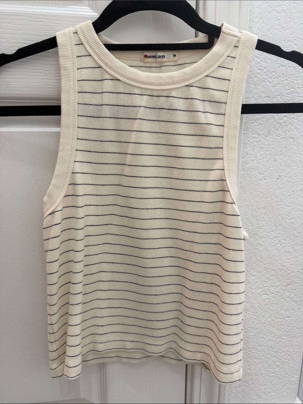 Marine Layer Lexi Rib Sun-In High Neck Crop Tank